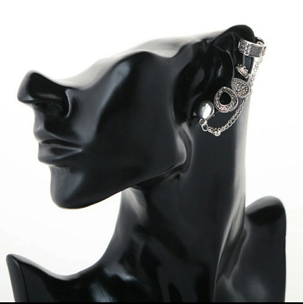 Trendy Women 4pcs set Earring Chain Retro Style - Picture 2 of 4